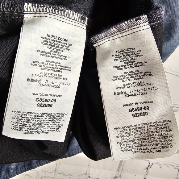 Hurley X Nike Dri-Fit Mens Chino Shorts 38 Gray Blue (Bundle‎ Of 2) Golf Casual - Picture 13 of 14